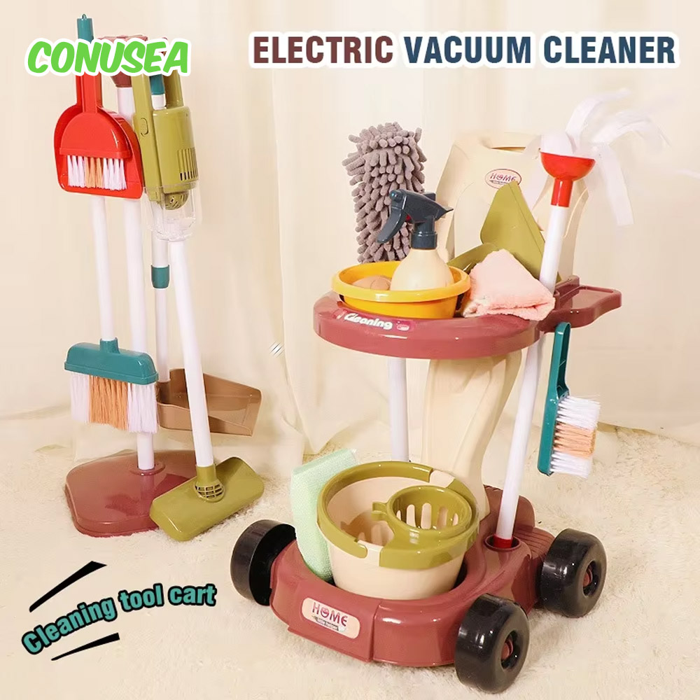 Outdoor Power Broom - Kids Cleaning Toy Set Housekeeping Electric