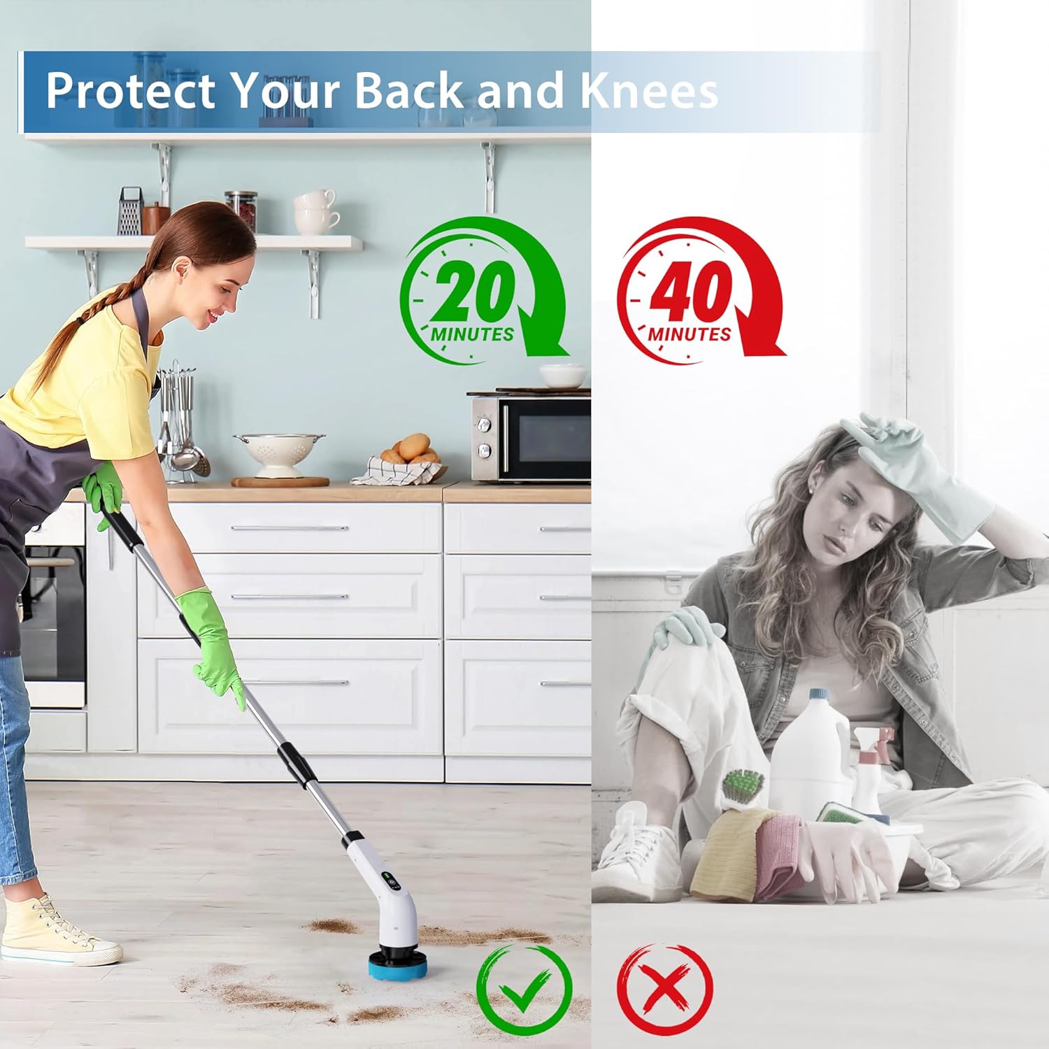 Cordless Household Spin Scrubb - Outdoor Power Broom 评论和价格