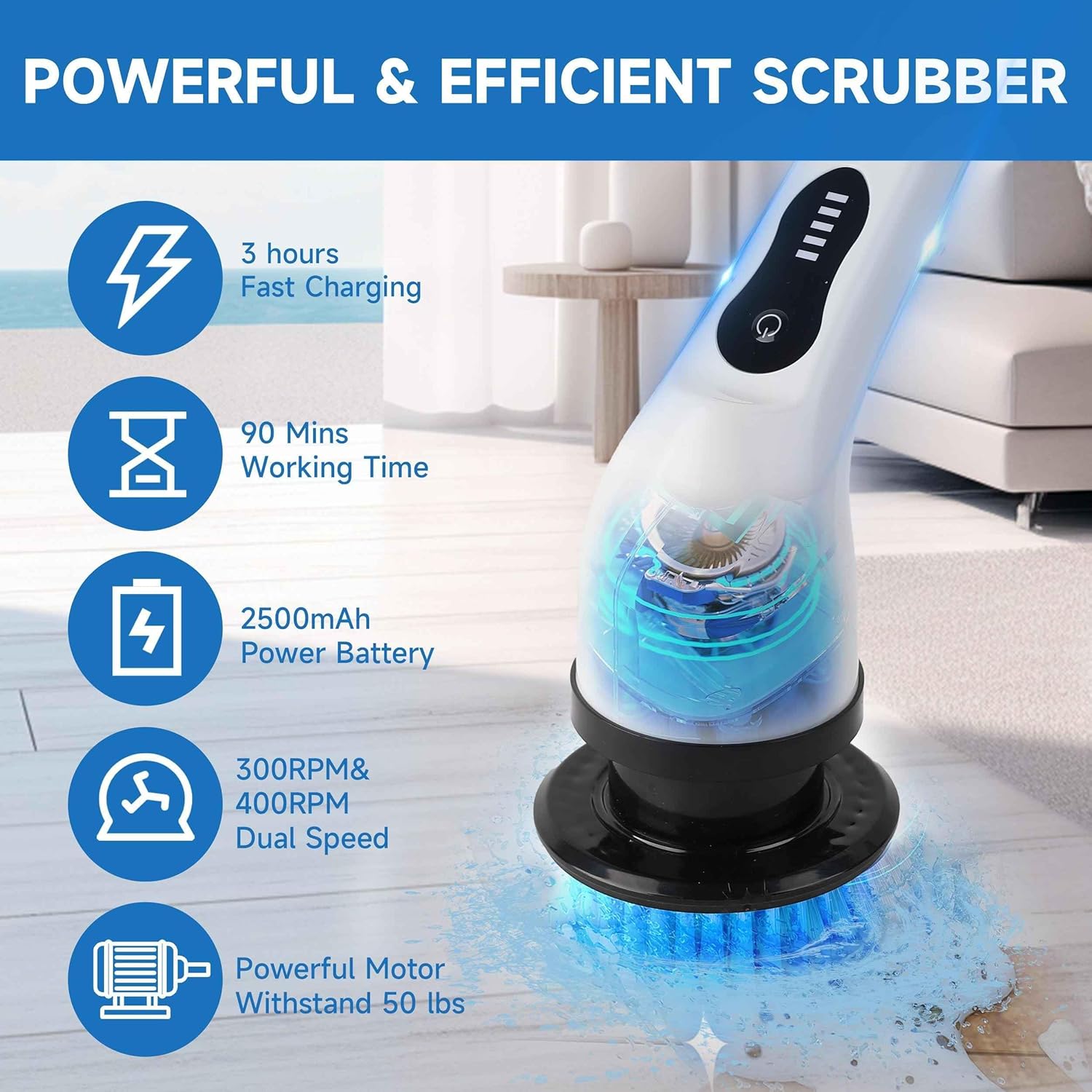 Cordless Household Spin Scrubb - Outdoor Power Broom 评论和价格
