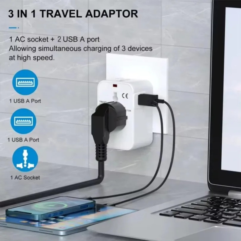 Foldable Universal Travel Powe - Outdoor Usb Power Adapter 评论和价格